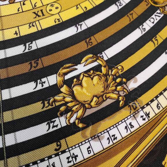 Hermes DIES ET HORE Astrology Carre 40 Petit Silk Twill Scarf - Picture 12 of 12